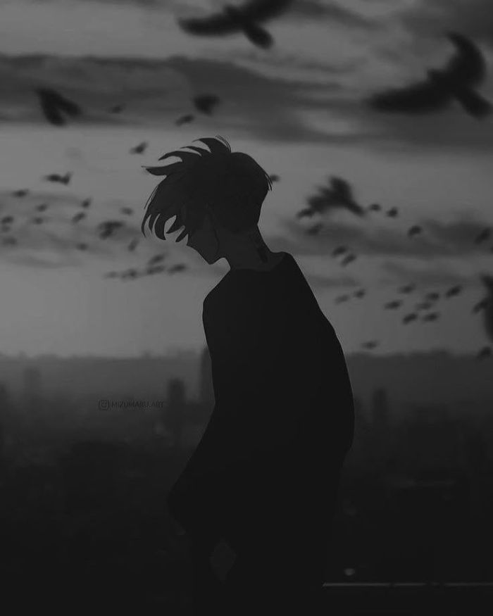 Avatar trắng đen nam